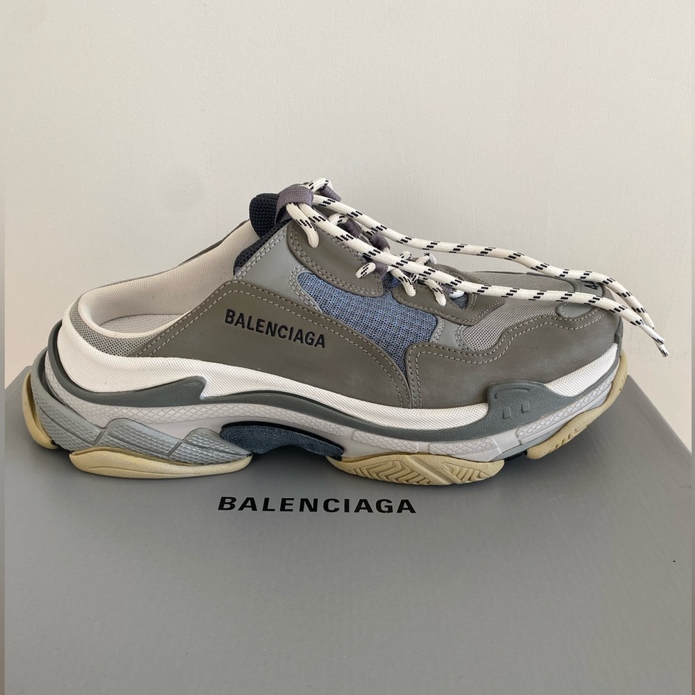BALENCIAGA Triple S Mules men’s size 44 (11.5), great condition with shoe box